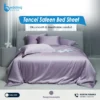 Luxury Tencel sateen bed sheet set in Fengxin Purple with silky smooth texture