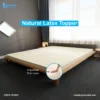 Natural latex mattress topper placed on mattress for enhanced comfort and support