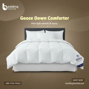 Fluffy and lightweight goose down comforter for cozy sleep experience