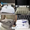 Premium goose down comforter with high loft and soft cotton cover