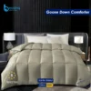 Fluffy goose down duvet providing lightweight warmth and comfort on luxurious bedding