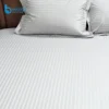 Soft and breathable Ash Stripe cotton bed sheet showing the premium sateen stripe texture.