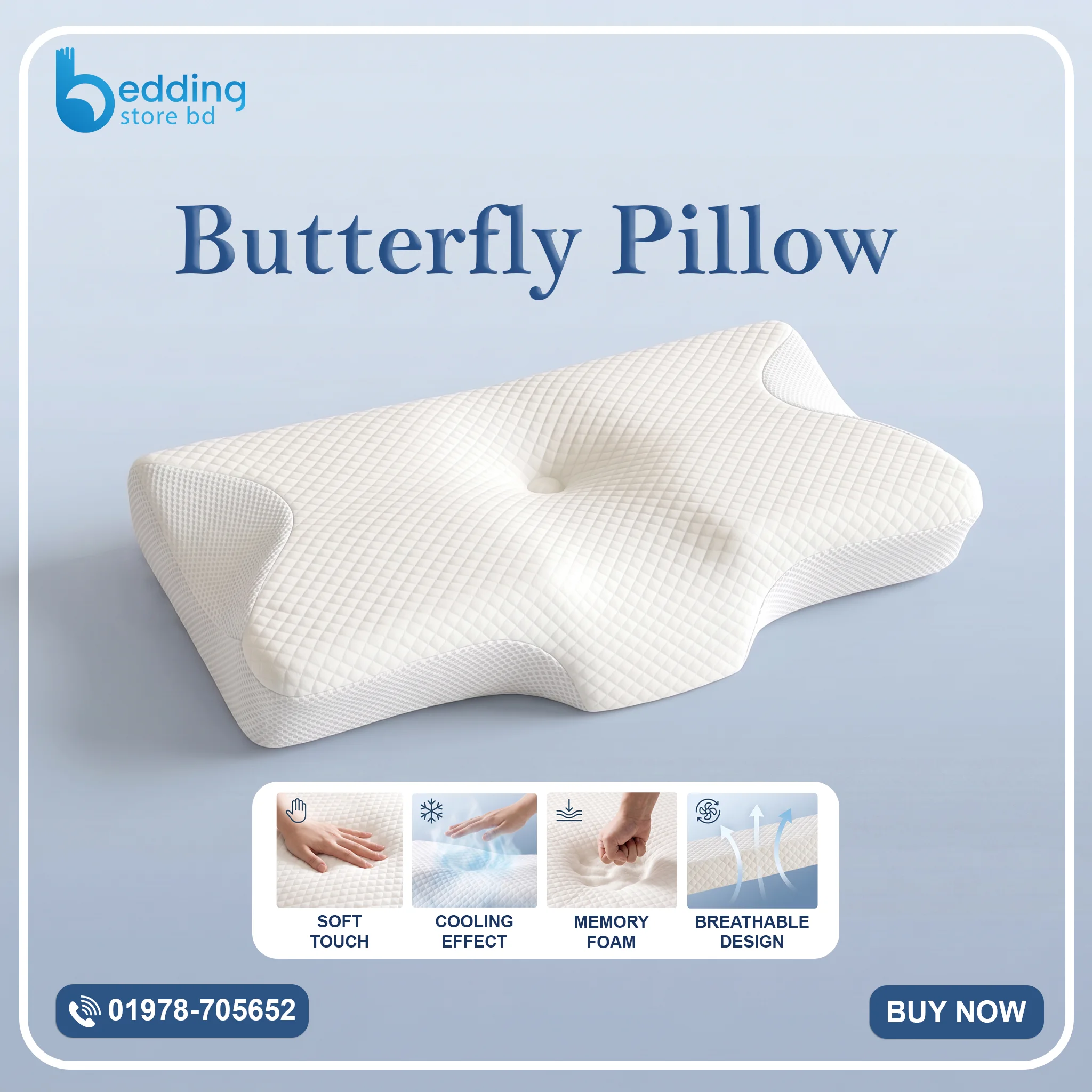 Butterfly Pillow – Imported | Ergonomic Neck & Shoulder Support